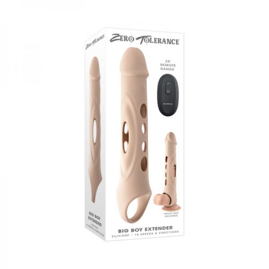 Zero Tolerance Big Boy Extender Rechargeable Extension With Remote Silicone Light - Penis Extensions