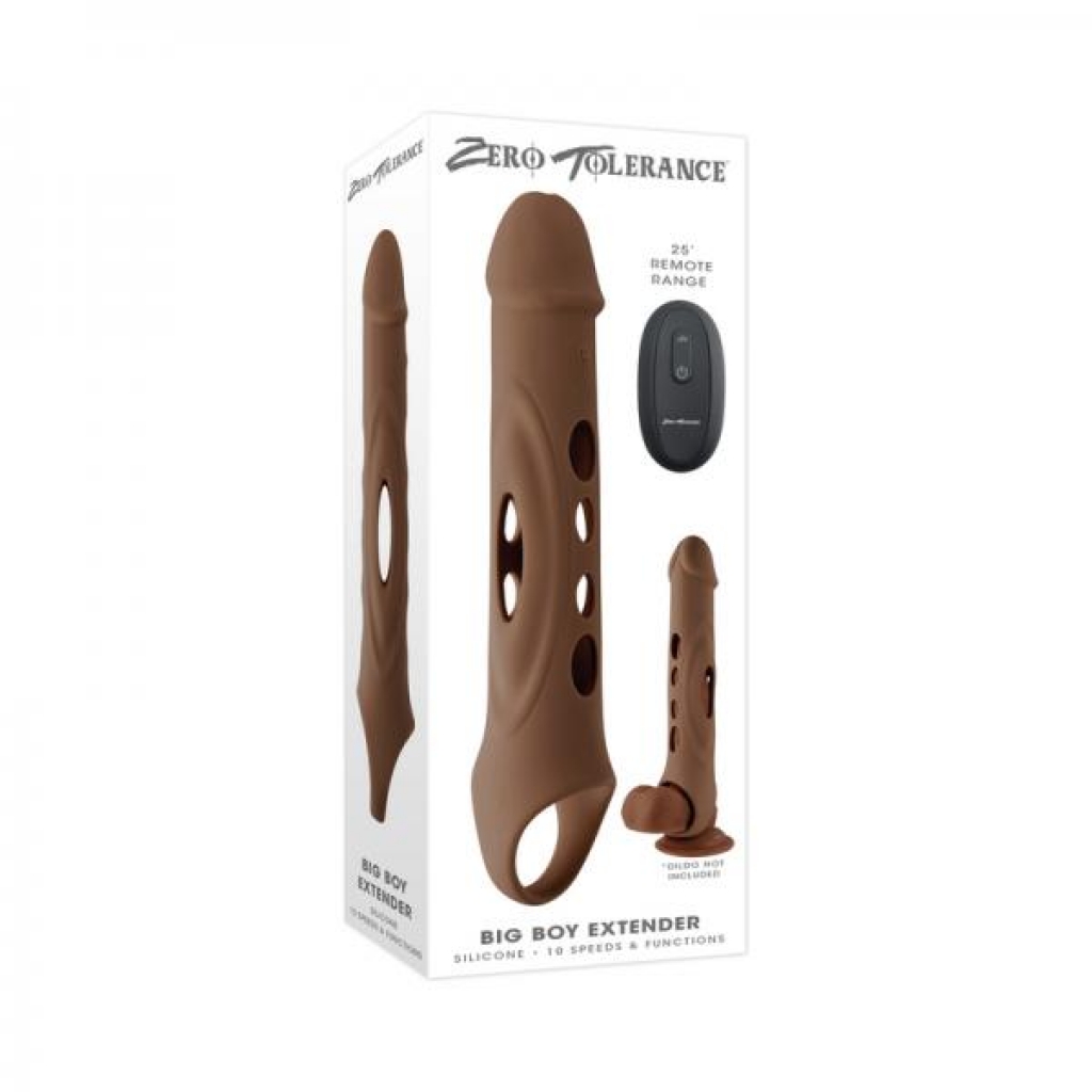 Zero Tolerance Big Boy Extender Rechargeable Extension With Remote Silicone Dark - Penis Sleeves & Enhancers