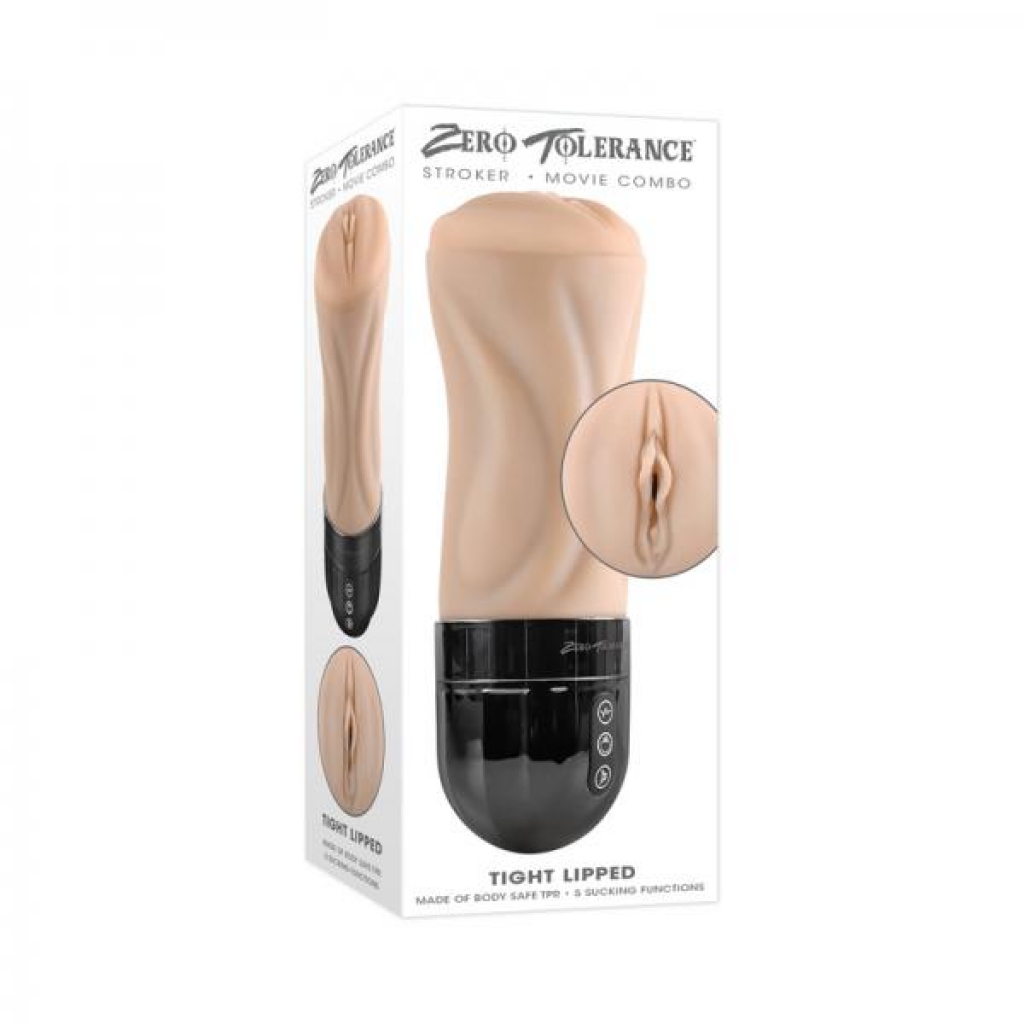 Zero Tolerance Tight Lipped Rechargeable Stroker With Suction Light - Fleshlight