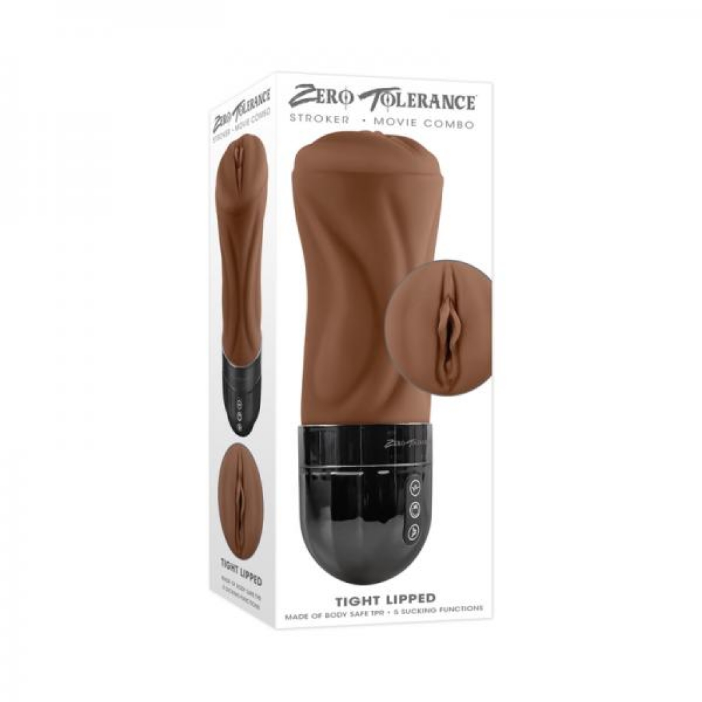 Zero Tolerance Tight Lipped Rechargeable Stroker With Suction Dark - Fleshlight