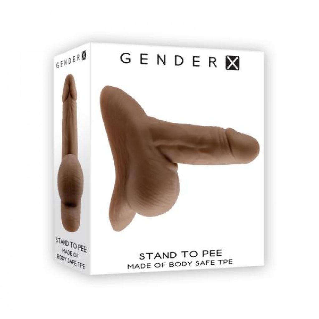 Gender X Stand To Pee Tpe Dark - Strapless Strap-ons