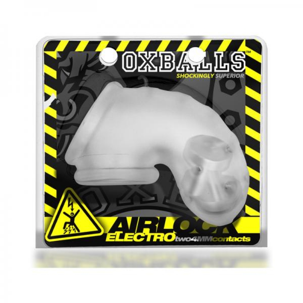 Oxballs Airlock Electro Air-lite Vented Chastity Clear Ice - Electrostimulation