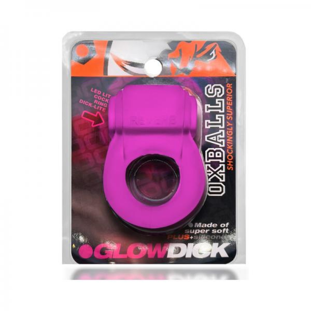Oxballs Glowdick Cockring With Led Pink Ice - Stimulating Penis Rings