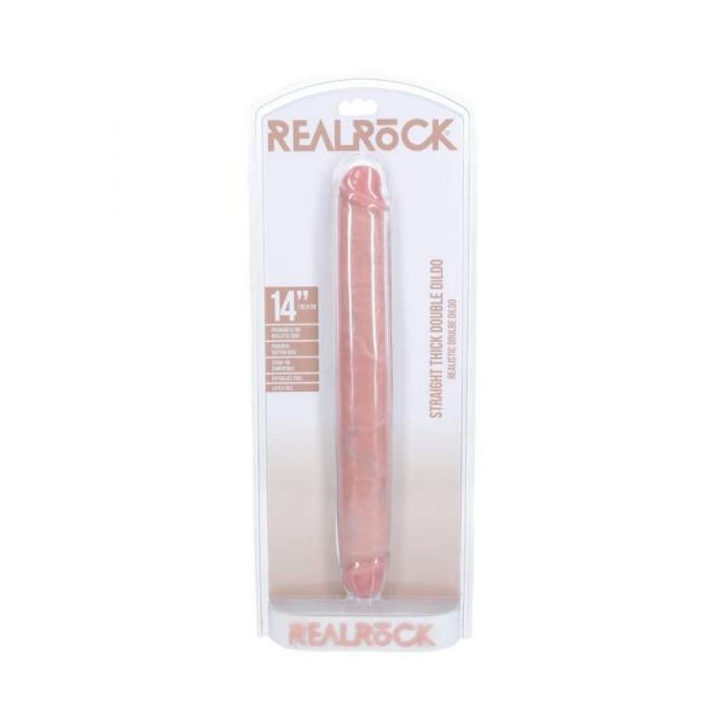 Realrock 14 In. Thick Double-ended Dong Beige - Double Dildos