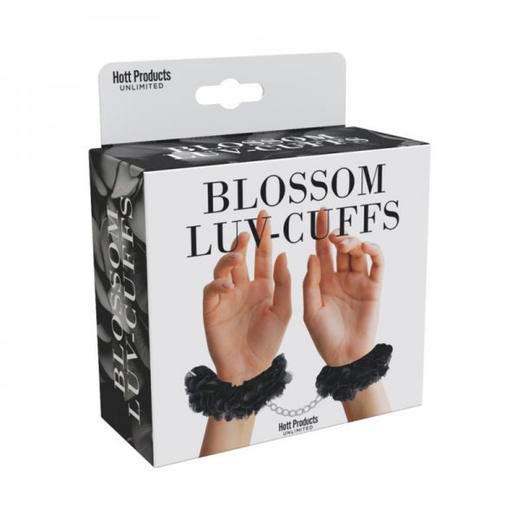 Blossom Luv Cuffs Flower Hand Cuffs Black - Handcuffs