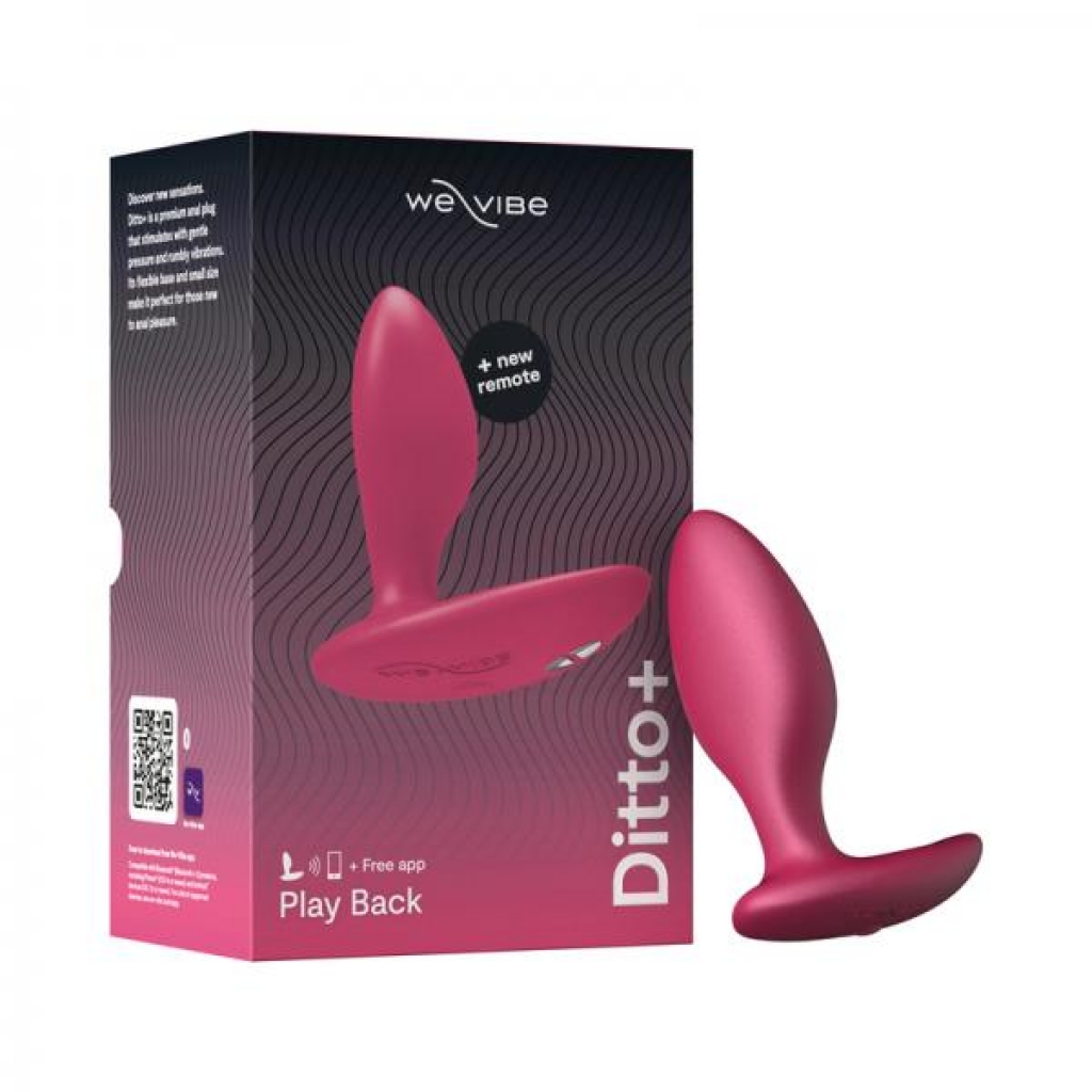 We-vibe Ditto+ Rechargeable Remote-controlled Silicone Vibrating Anal Plug Cosmic Pink - Anal Plugs