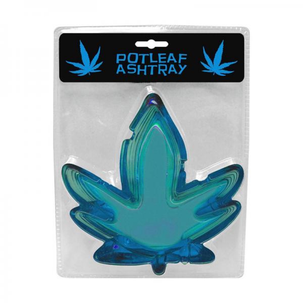 Blue Pot Leaf Ashtray - Gag & Joke Gifts
