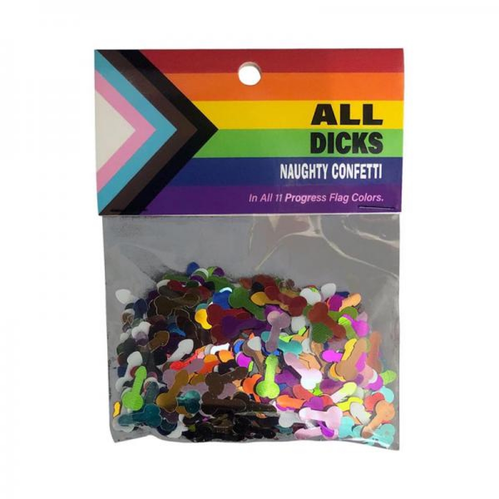 All Dicks Naughty Confetti Pride - Serving Ware