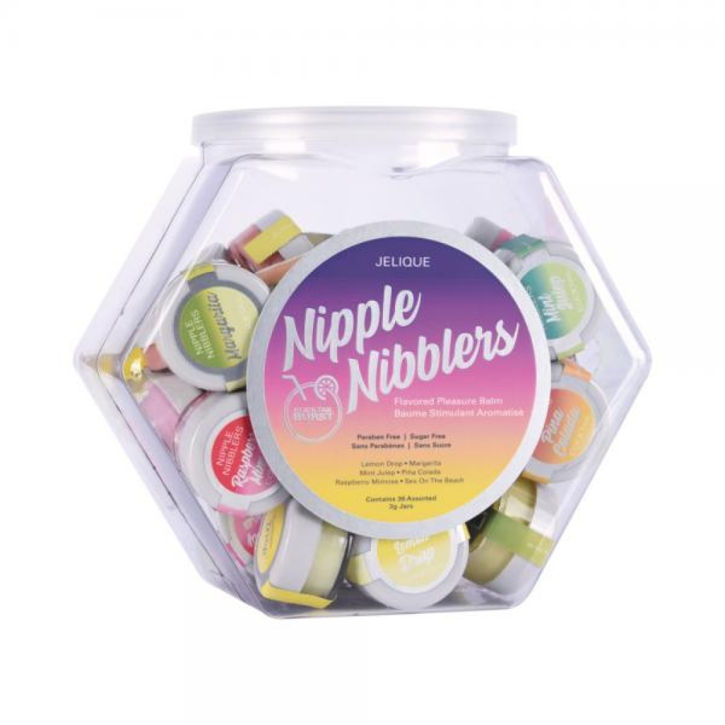 Jelique Cocktail Nipple Nibblers Assort Tub 36pc - Adult Candy and Erotic Foods