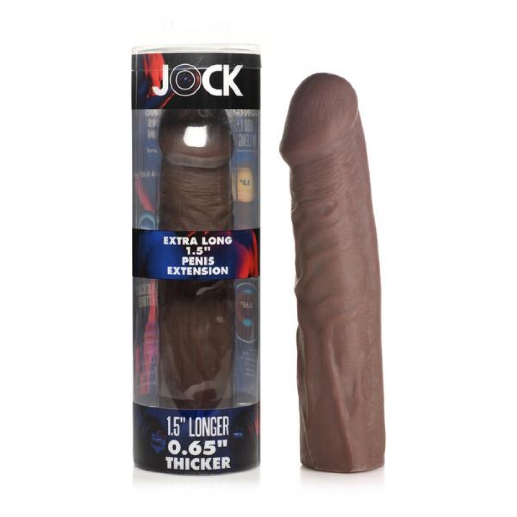 Jock Extra Long Penis Extension Sleeve 1.5in Dark - Penis Extensions