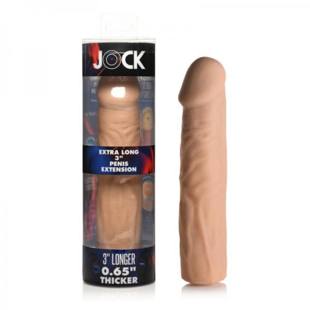 Jock Extra Long Penis Extension Sleeve 3in Light - Penis Extensions