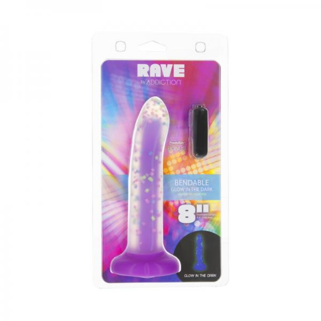 Addiction Rave Party Marty Dong Glow In The Dark 8 In. - Realistic Dildos & Dongs