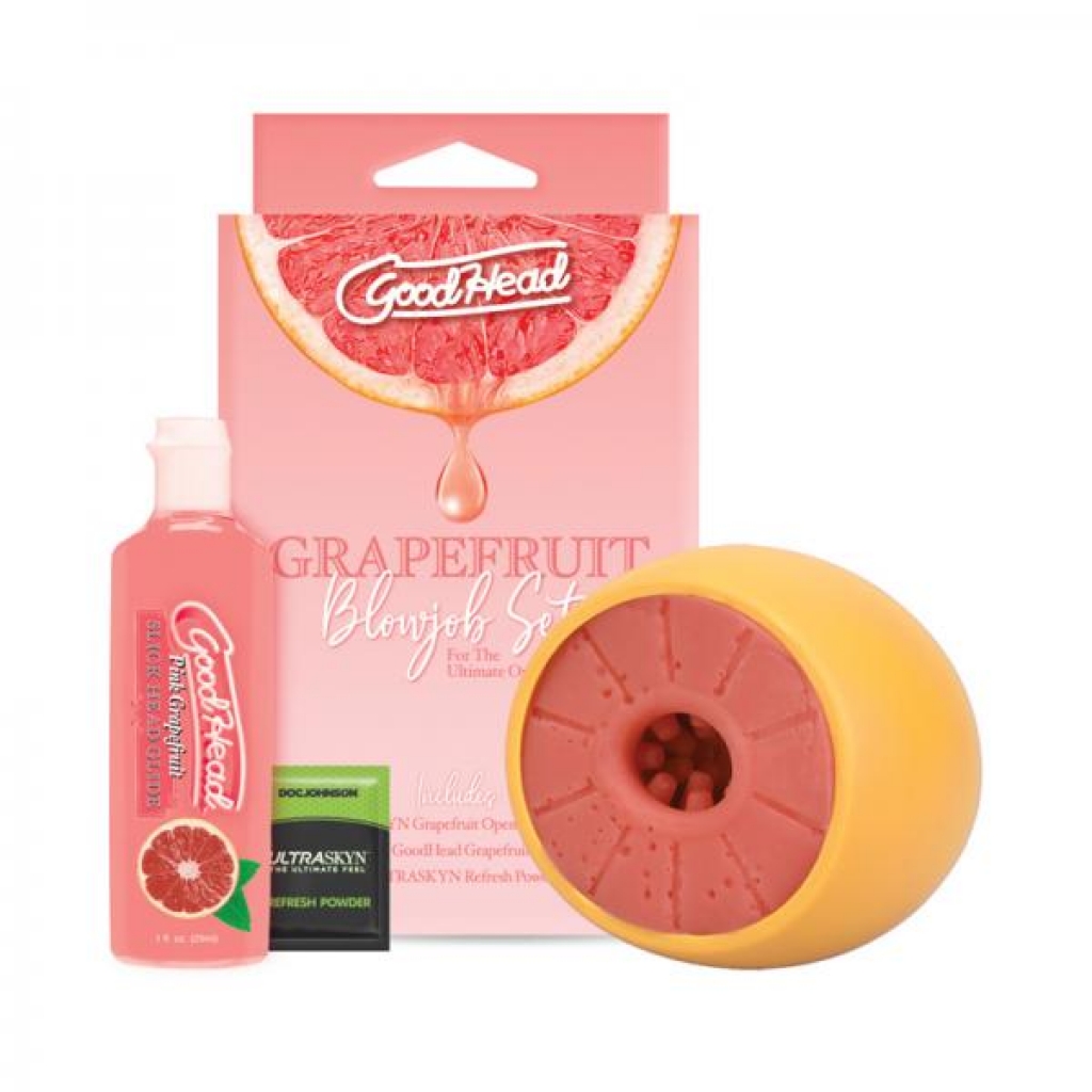 Goodhead Grapefruit Blowjob Set Yellow Pink - Masturbation Sleeves
