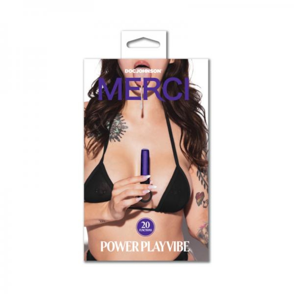 Merci Power Play With Silicone Grip Ring Violet - Traditional