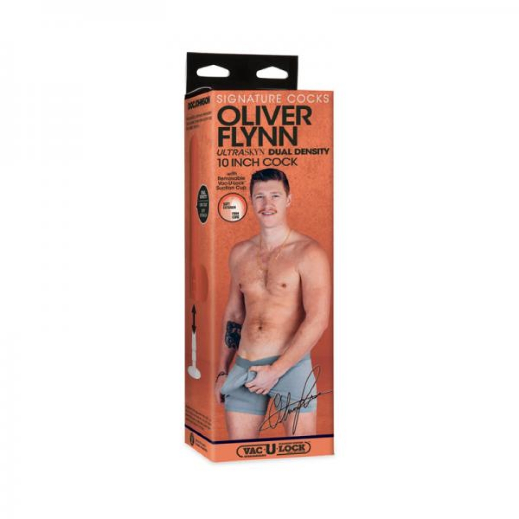 Signature Cocks Oliver Flynn Ultraskyn Cock With Removable Vac-u-lock Suction Cup 10in Vanilla - Porn Star Dildos