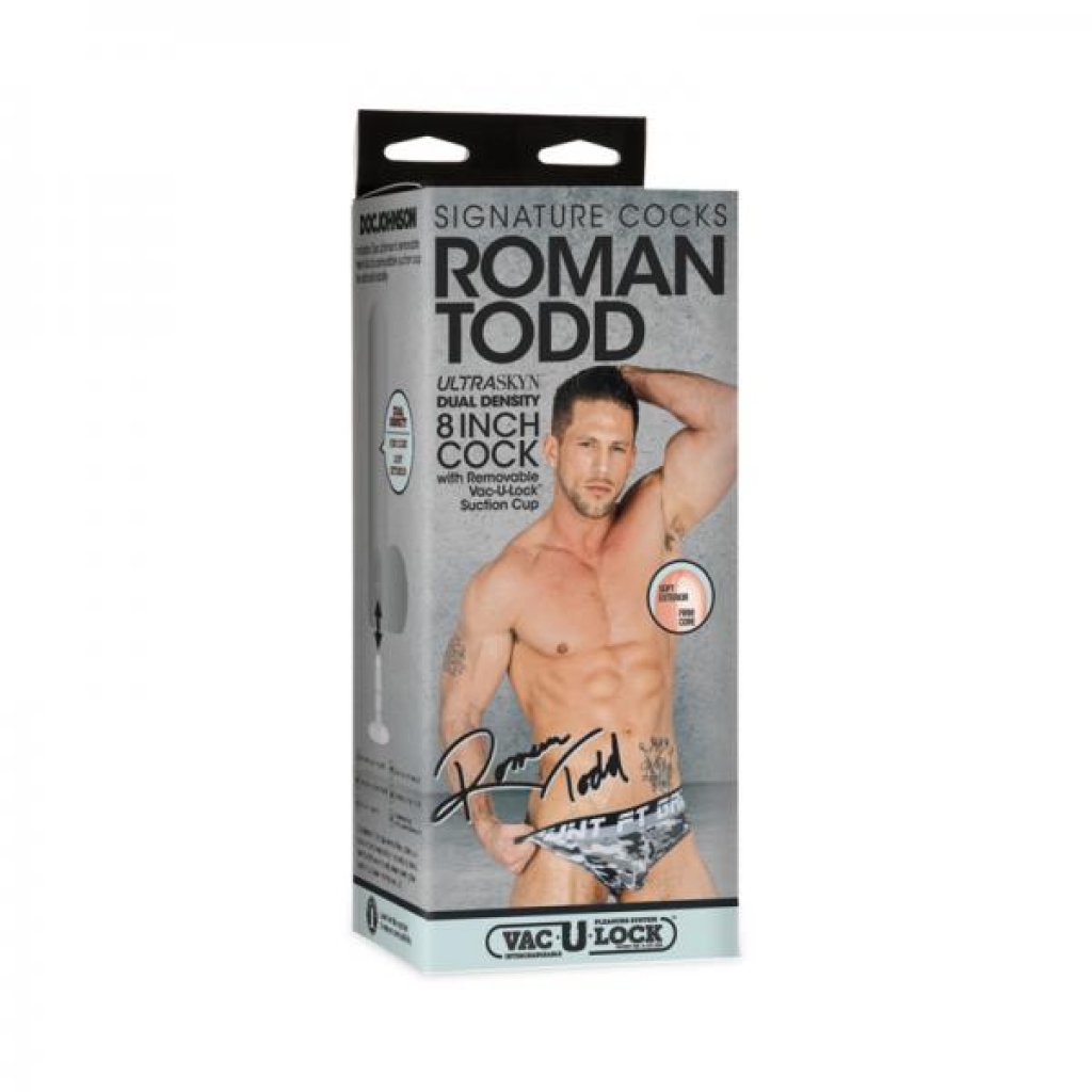 Signature Cocks Roman Todd Ultraskyn Cock With Removable Vac-u-lock Suction Cup 8in Vanilla - Porn Star Dildos