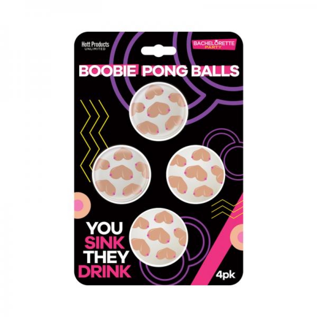 Boobie Beer Pong Balls 4-pack - Party Hot Games