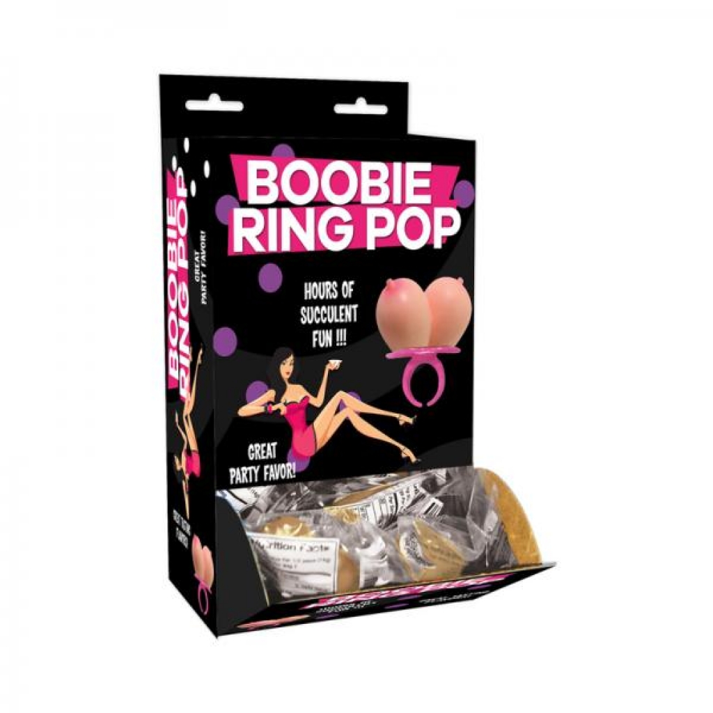 Boobie Ring Pop Vanilla 12-piece Display - Adult Candy and Erotic Foods