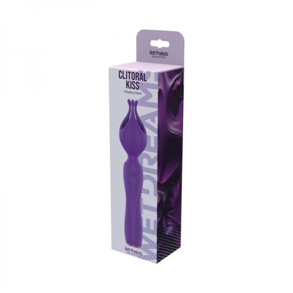 Wet Dreams Clitoral Kiss Flower Petal Silicone Vibrator Purple - Clit Suckers & Oral Suction