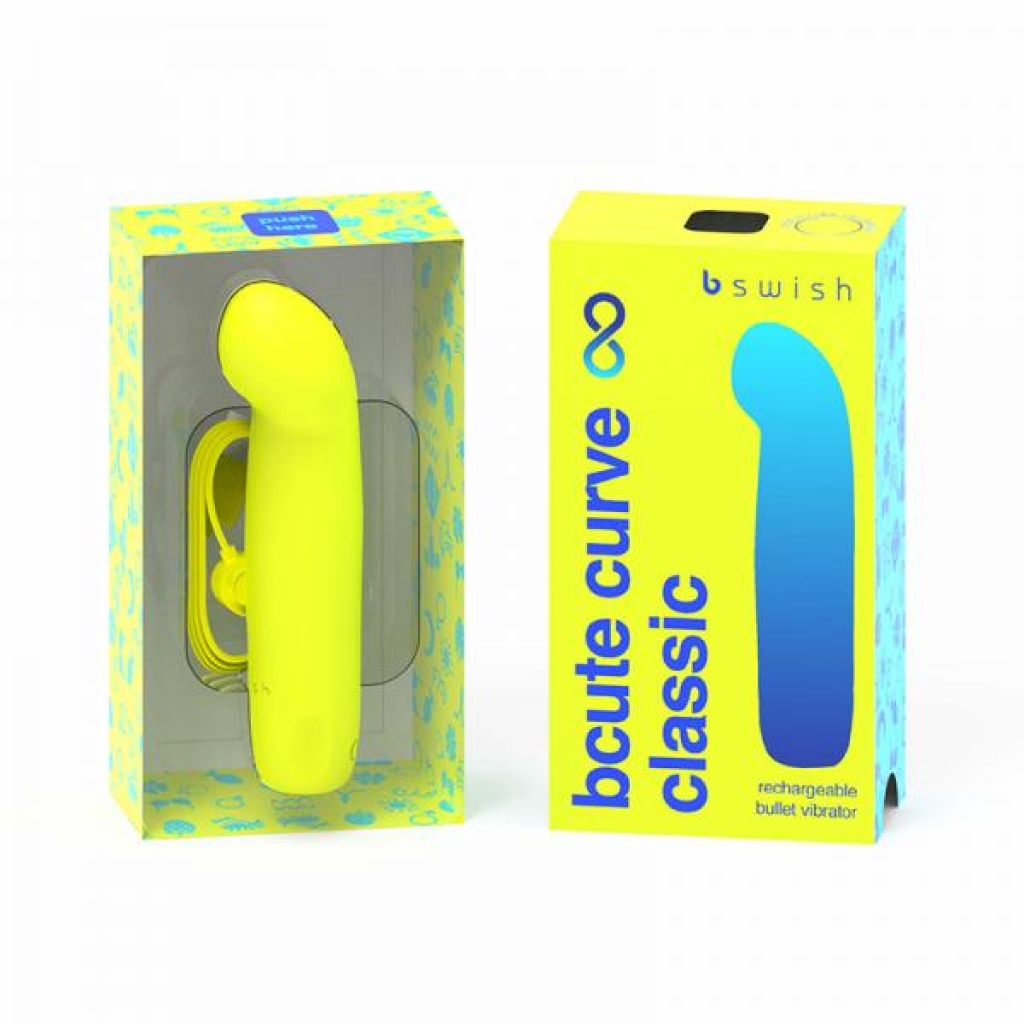 B Swish Bcute Classic Curve Infinite Citrus Yellow - G-Spot Vibrators
