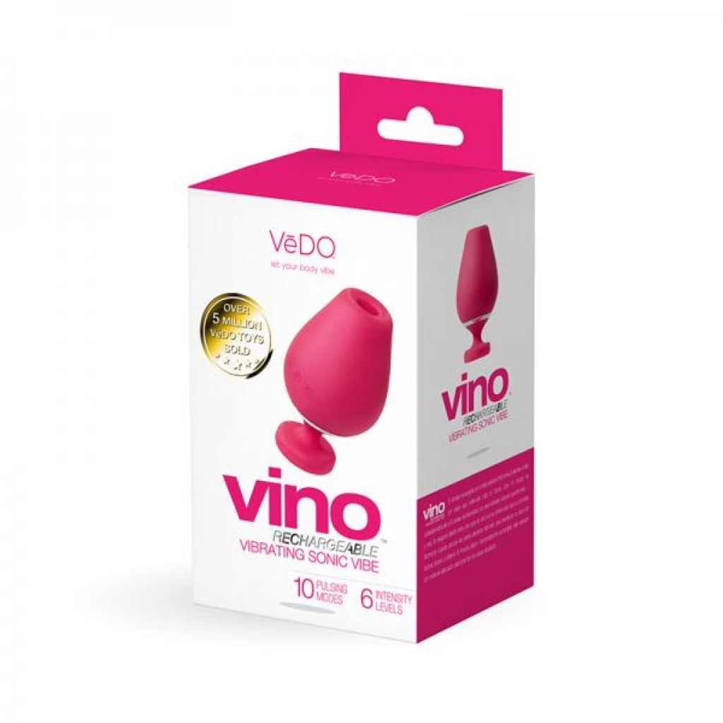 Vedo Vino Rechargeable Vibrating Sonic Vibe Pink - Clit Suckers & Oral Suction