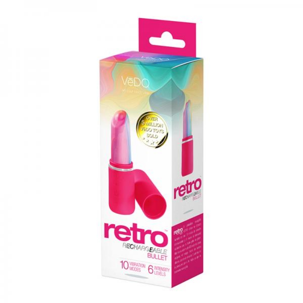 Vedo Retro Rechargeable Bullet Pink - Bullet Vibrators