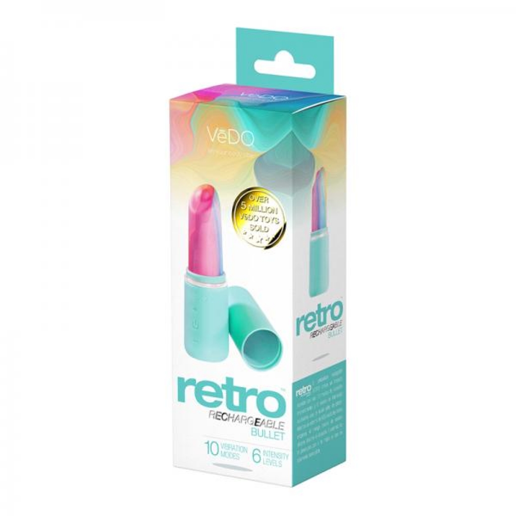 Vedo Retro Rechargeable Bullet Turquoise - Bullet Vibrators