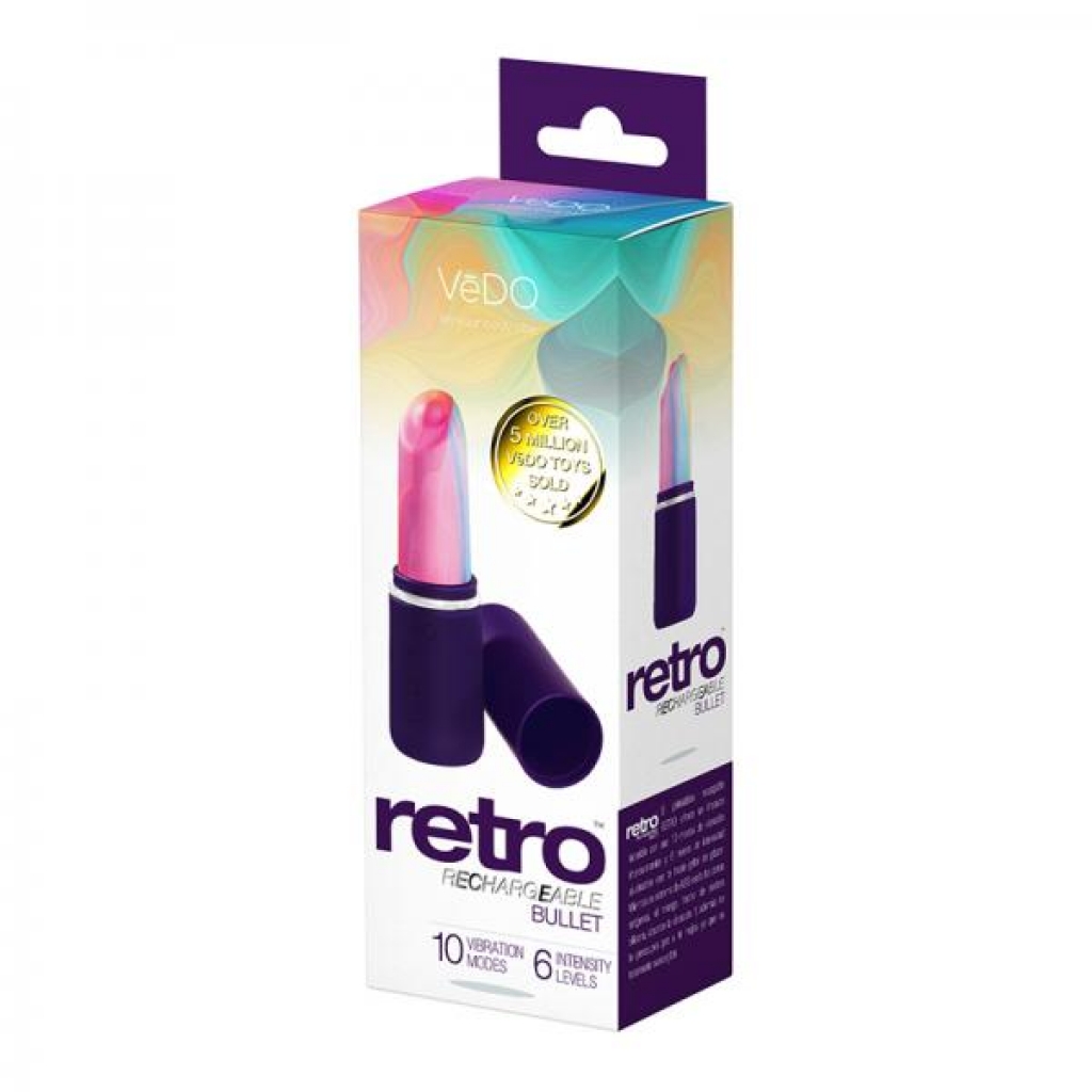 Vedo Retro Rechargeable Bullet Purple - Bullet Vibrators
