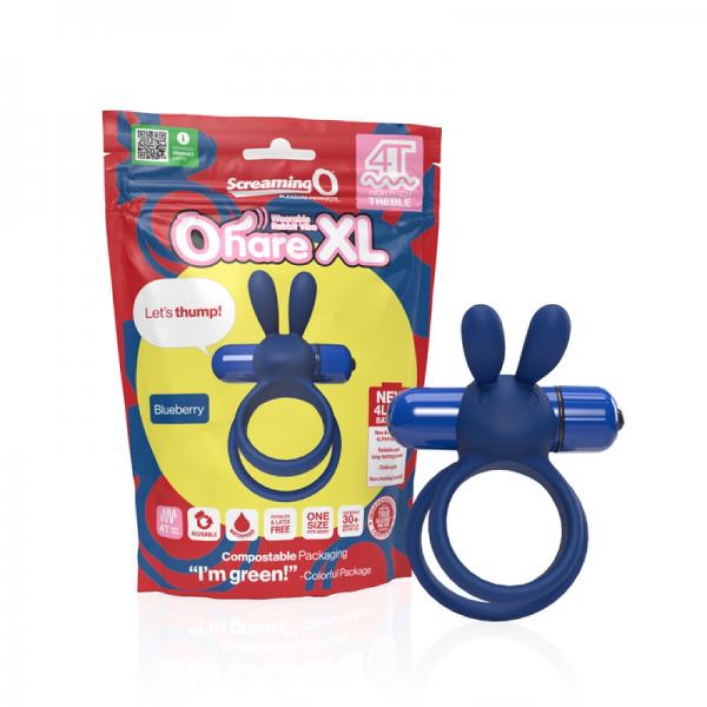 Screaming O 4t Ohare Xl Blueberry - Couples Penis Rings