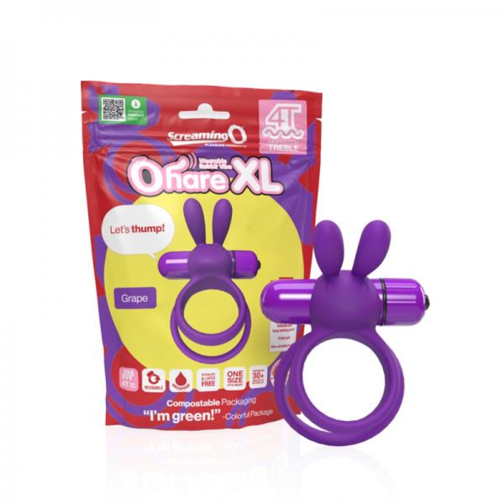 Screaming O 4t Ohare Xl Grape - Couples Penis Rings