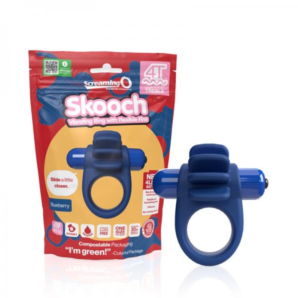 Screaming O 4t Skooch Blueberry - Couples Penis Rings