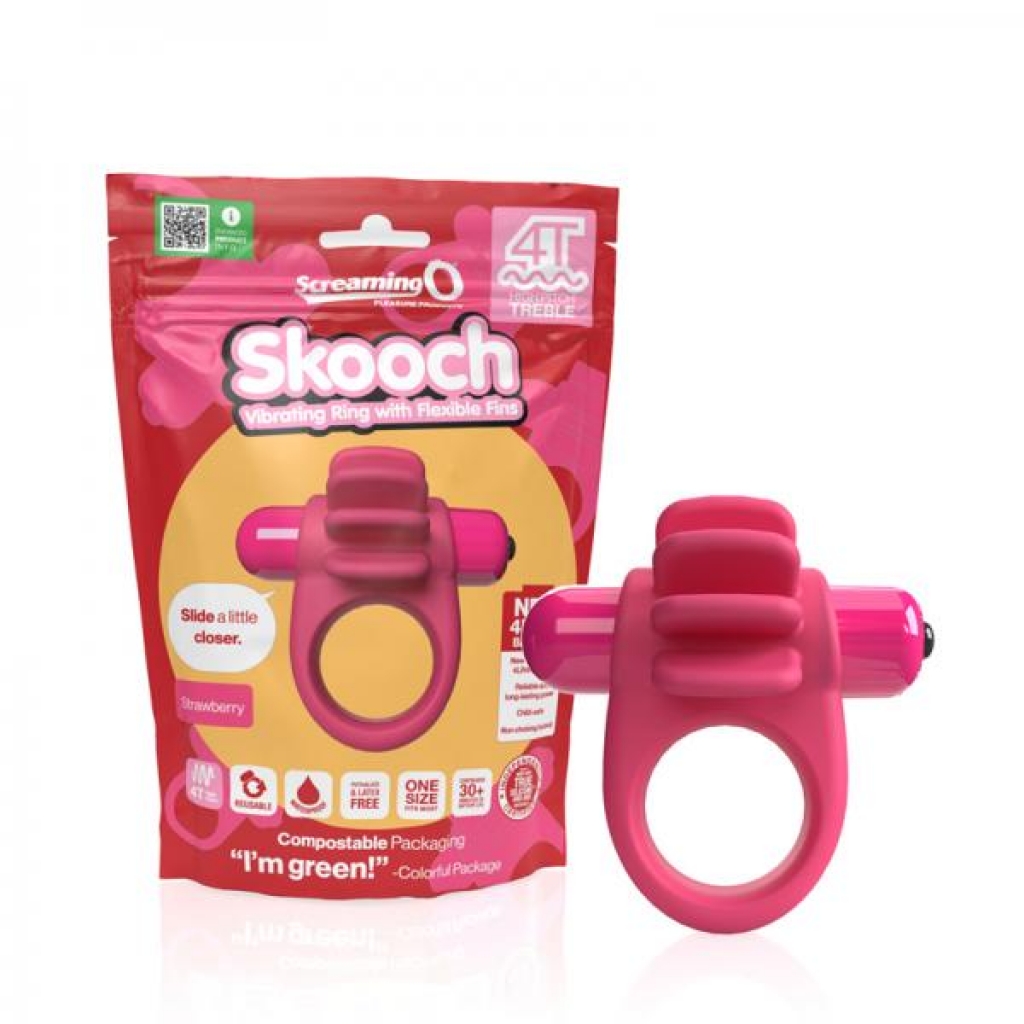 Screaming O 4t Skooch Strawberry - Couples Penis Rings