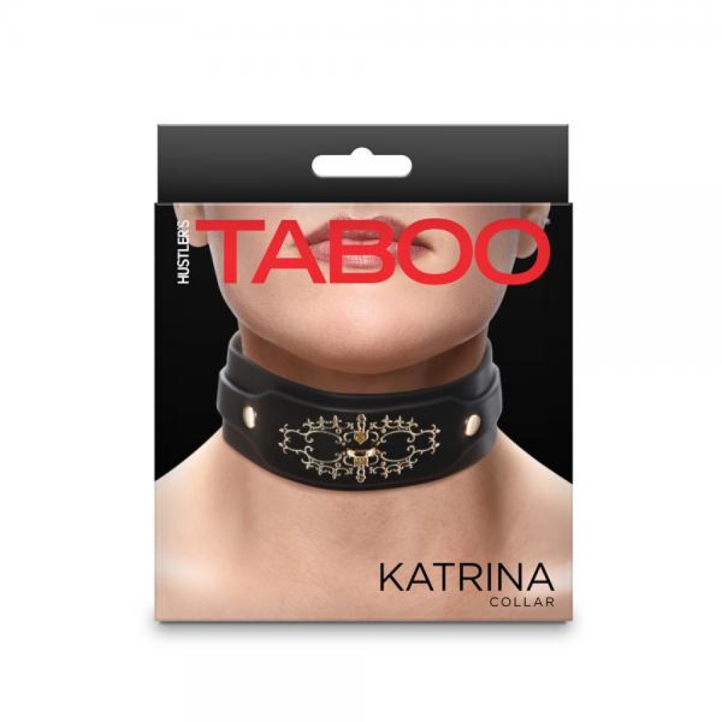Hustler Taboo Katrina Collar Black - Collars & Leashes