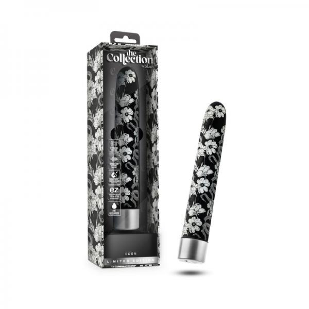 The Collection Eden Limited Edition Rechargeable 7 In. Vibrator Black - Traditional
