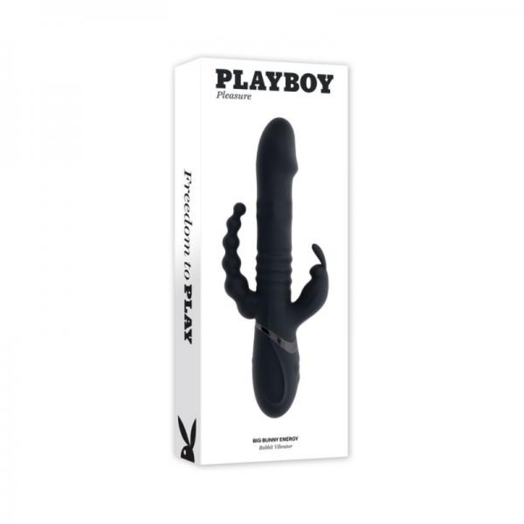 Playboy Big Bunny Energy Rechargeable Silicone Triple Stim Vibrator 2am - Rabbit Vibrators