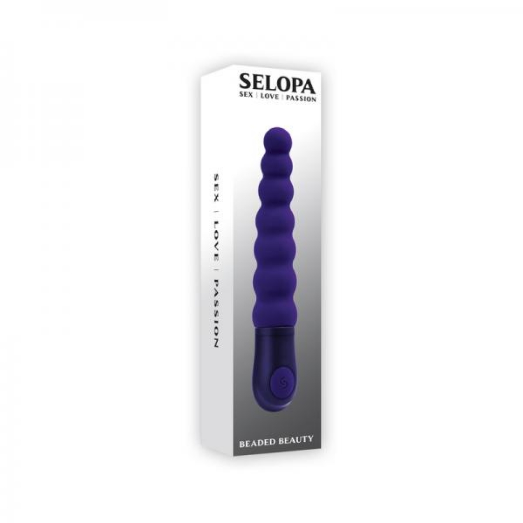 Selopa Beaded Beauty Silicone Vibrator Purple - Traditional