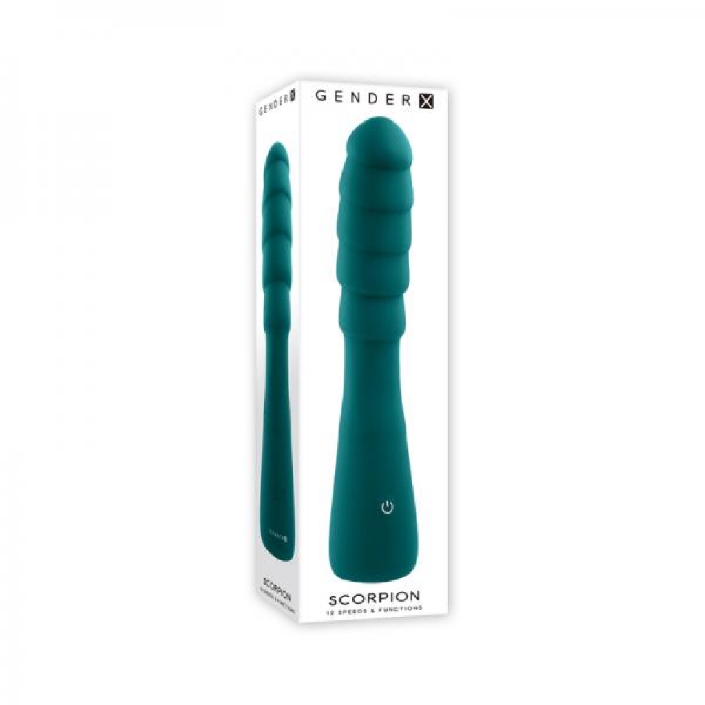 Gender X Scorpion Rechargeable Silicone Vibrator Teal - Luxury
