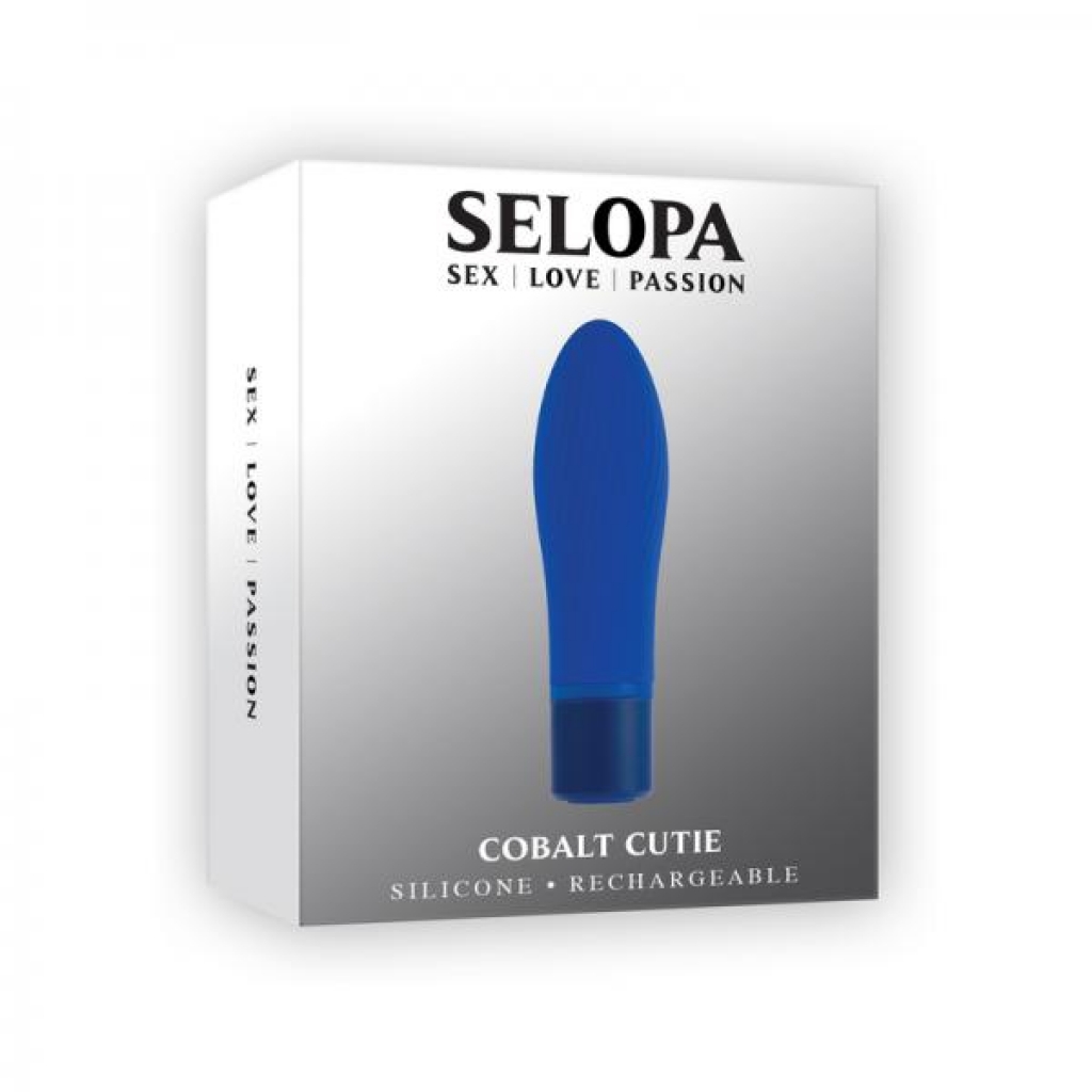 Selopa Cobolt Cutie Rechargeable Silicone Mini Vibrator Blue - Bullet Vibrators