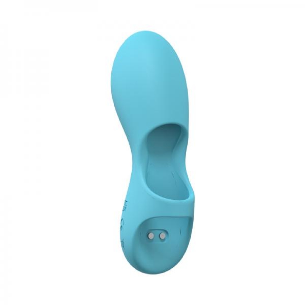 Loveline Joy 10 Speed Finger Vibe Silicone Rechargeable Waterproof Blue - Finger Vibrators