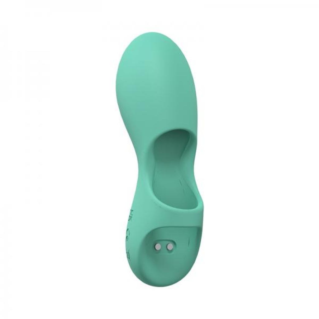 Loveline Joy 10 Speed Finger Vibe Silicone Rechargeable Waterproof Green - Finger Vibrators