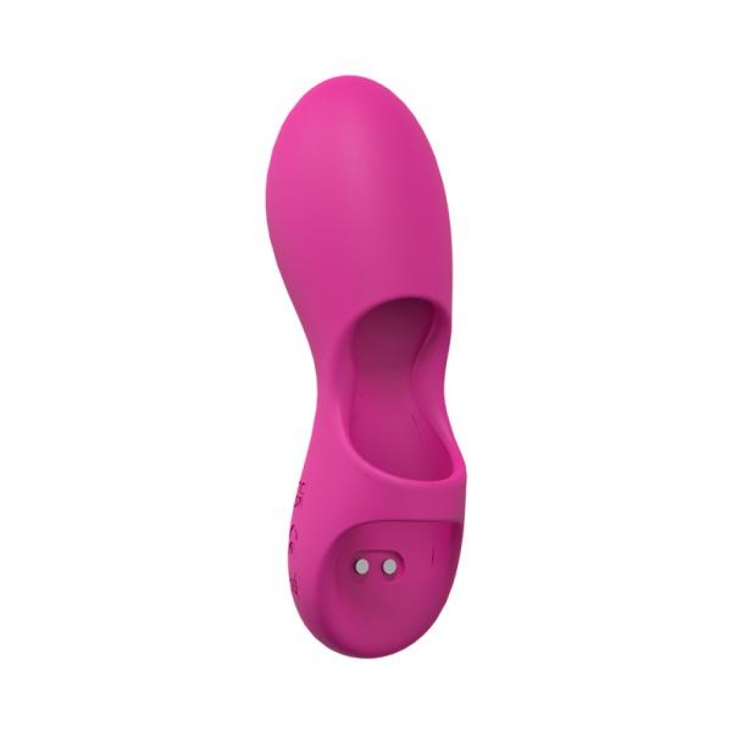 Loveline Joy 10 Speed Finger Vibe Silicone Rechargeable Waterproof Pink - Finger Vibrators