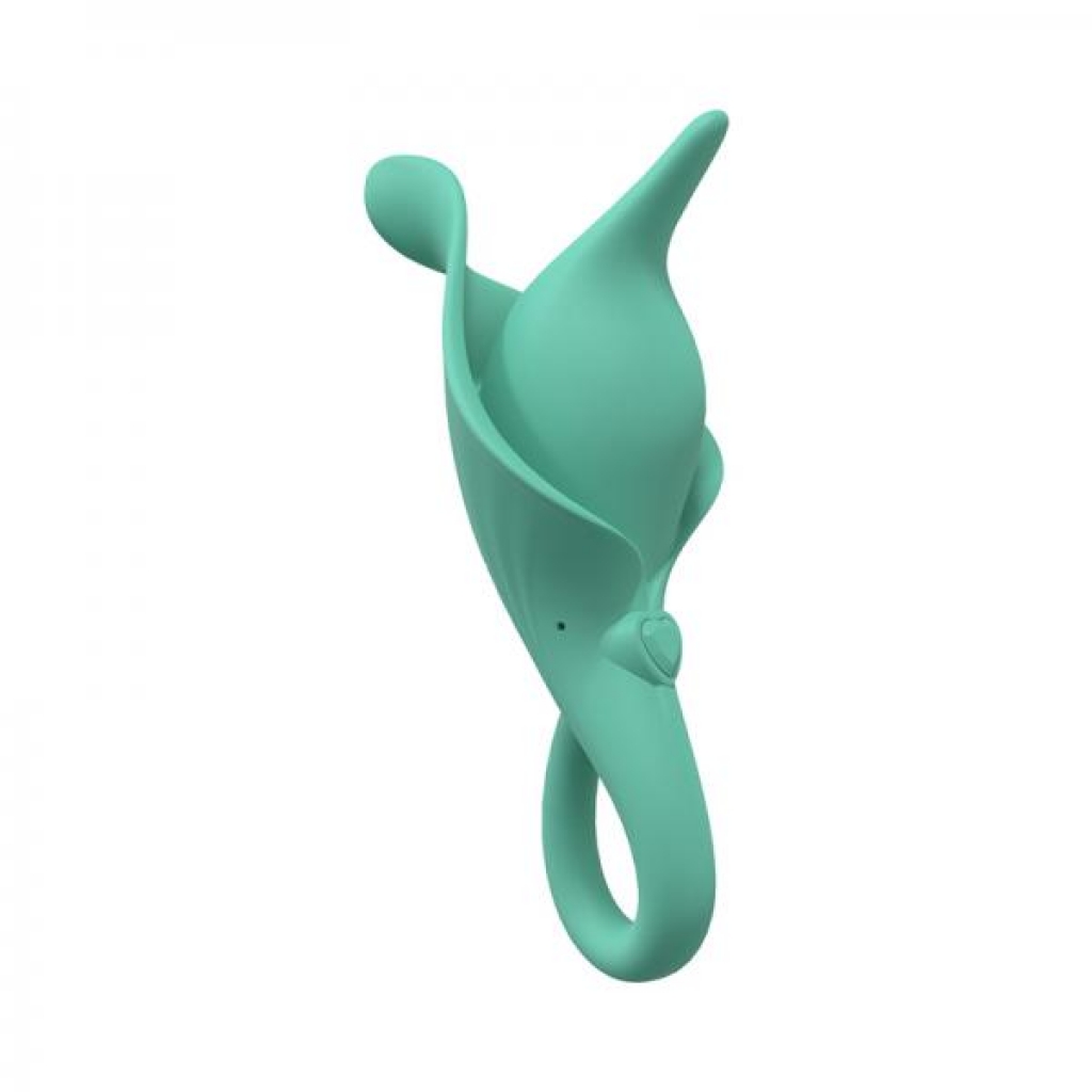 Loveline Lily 10 Speed Clitoral Vibe Sealed Silicone Rechargeable Submersible Green - Clit Cuddlers