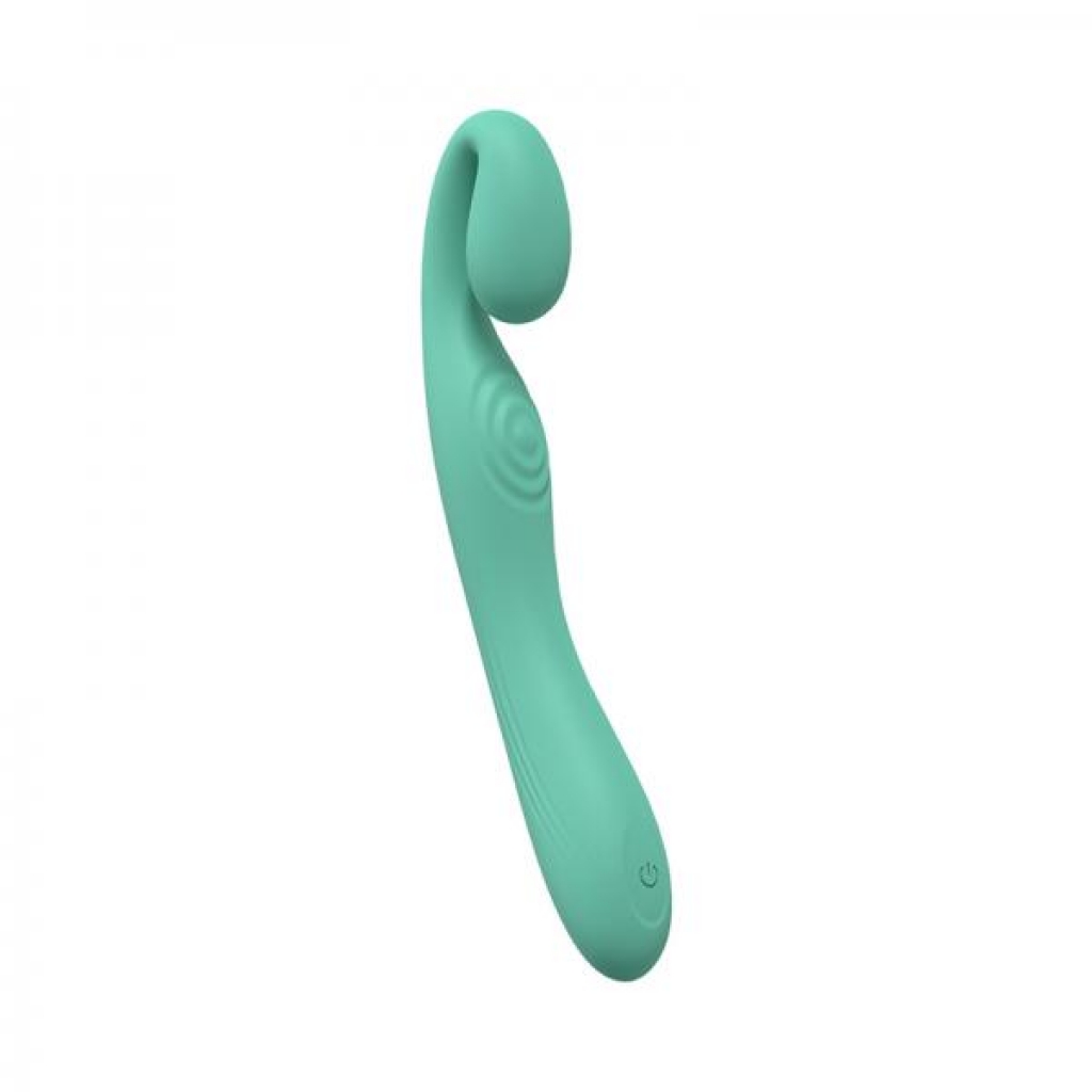 Loveline Obsession 10 Speed Dual Motor Vibe Sealed Silicone Rechargeable Submersible Green - G-Spot Vibrators Clit Stimulators