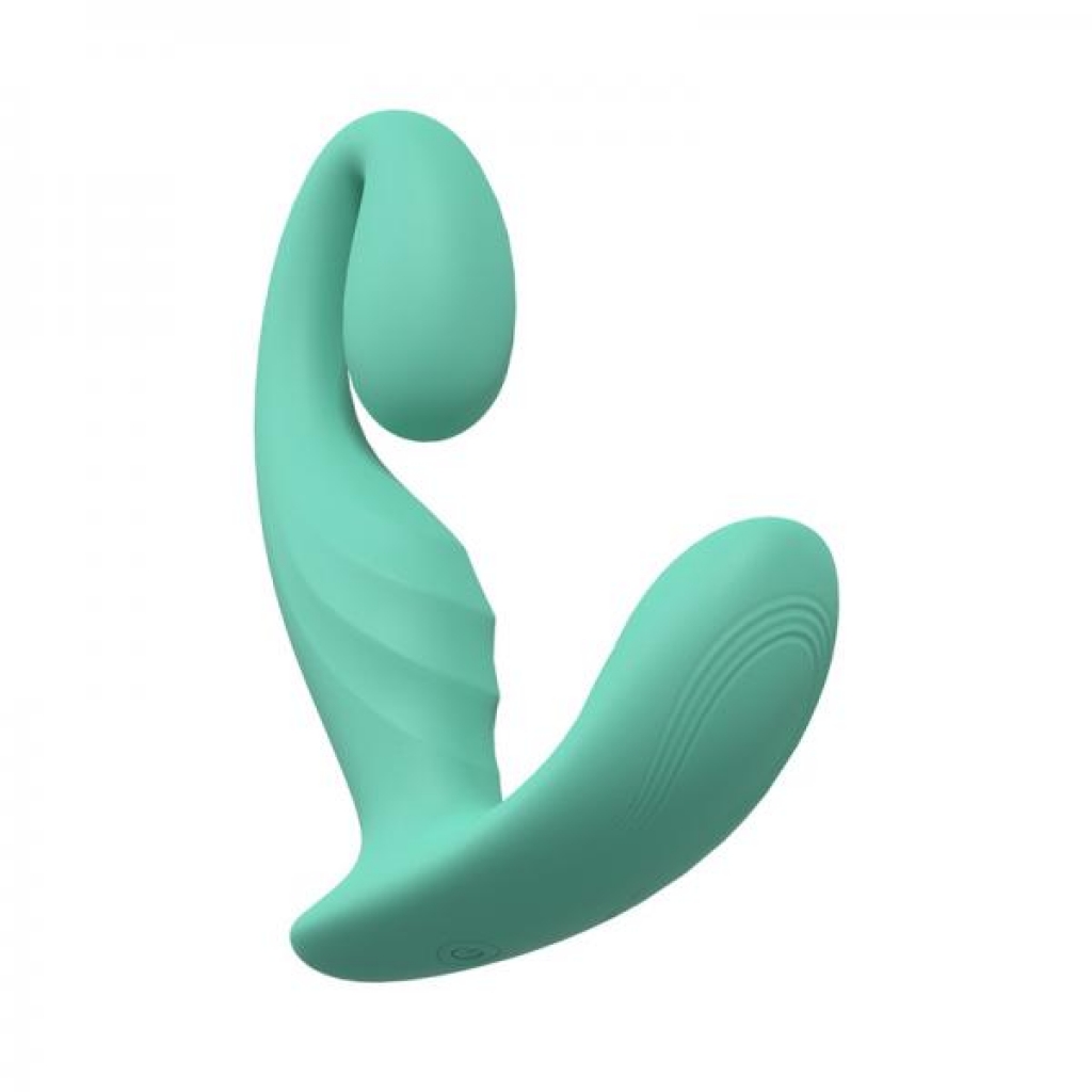 Loveline Bliss 10 Speed Dual Motor Vibe Sealed Silicone Rechargeable Submersible Green - G-Spot Vibrators Clit Stimulators