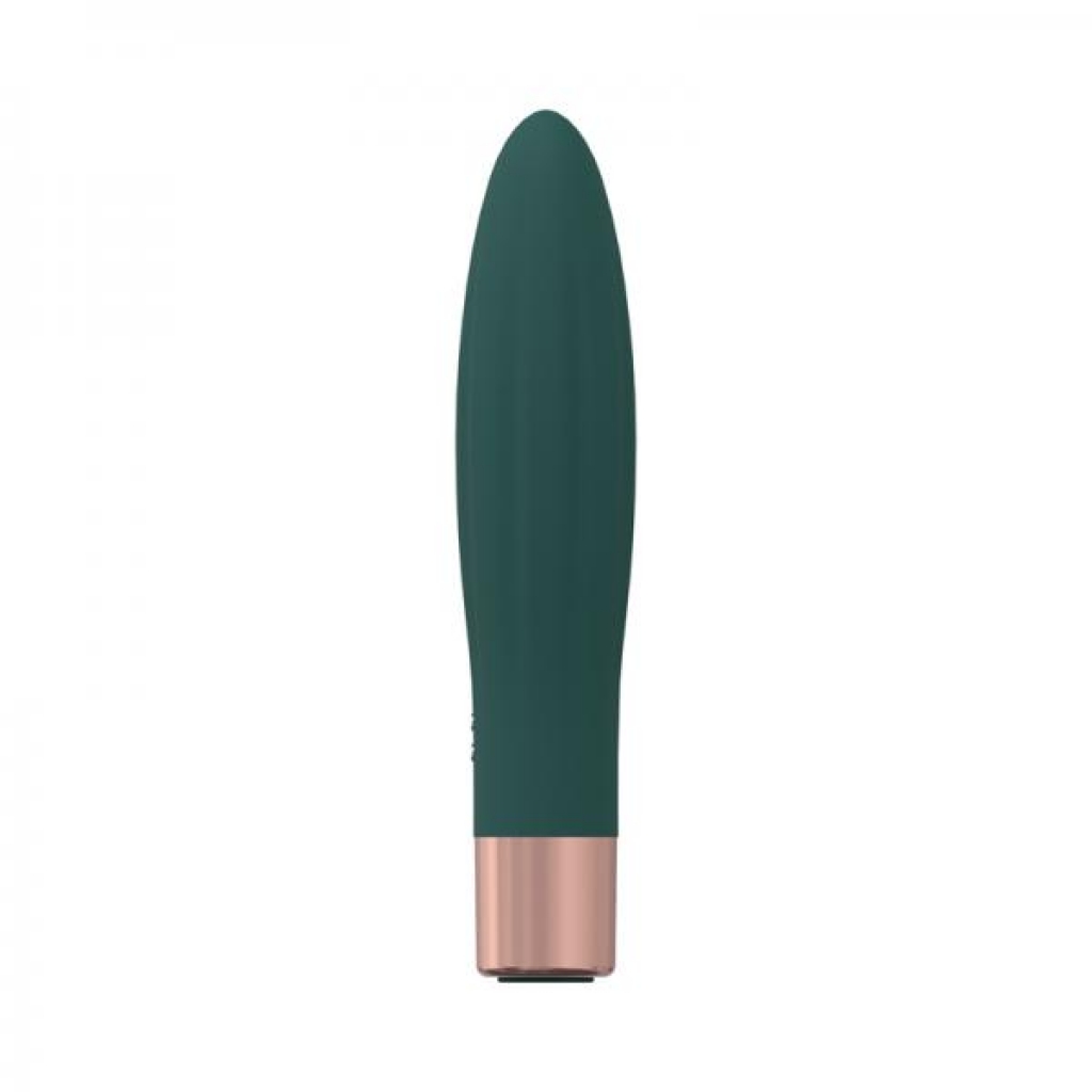 Loveline Fame 10 Speed Mini-vibe Silicone Rechargeable Waterproof Forest Green - Bullet Vibrators