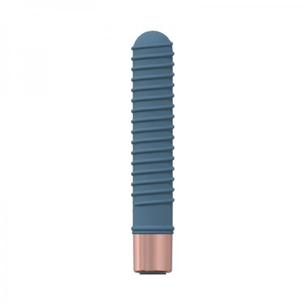 Loveline Poise 10 Speed Mini-vibe Silicone Rechargeable Waterproof Blue/grey - G-Spot Vibrators Clit Stimulators