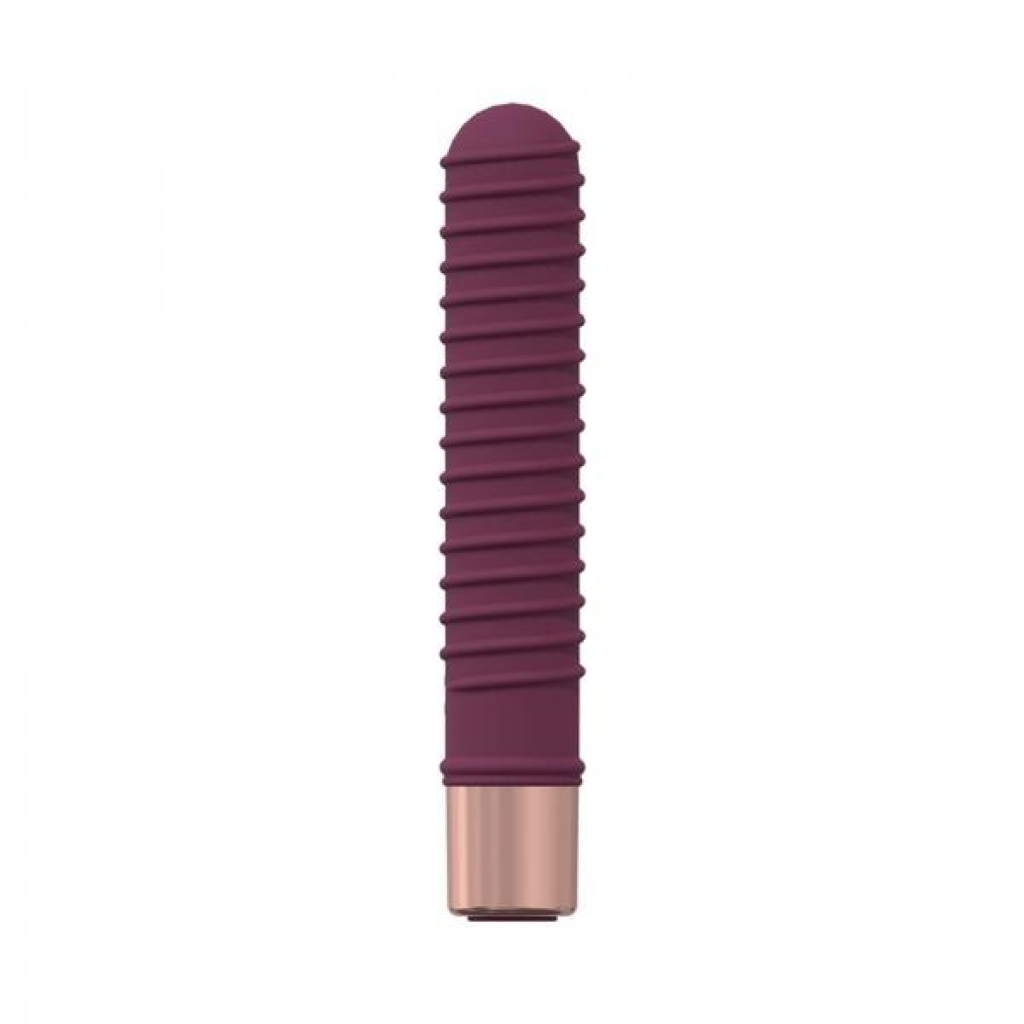 Loveline Poise 10 Speed Mini-vibe Silicone Rechargeable Waterproof Burgundy - Traditional