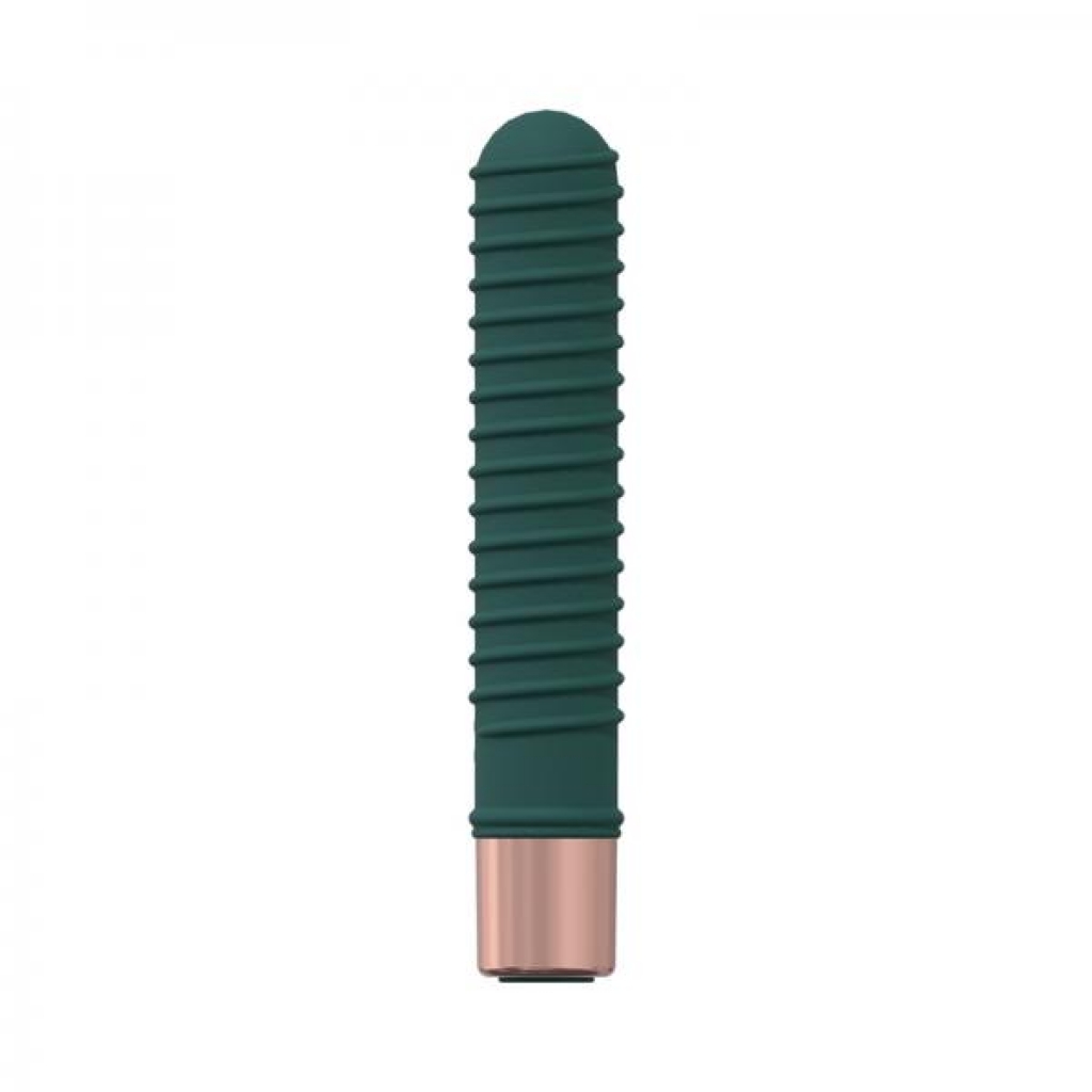 Loveline Poise 10 Speed Mini-vibe Silicone Rechargeable Waterproof Forest Green - Bullet Vibrators