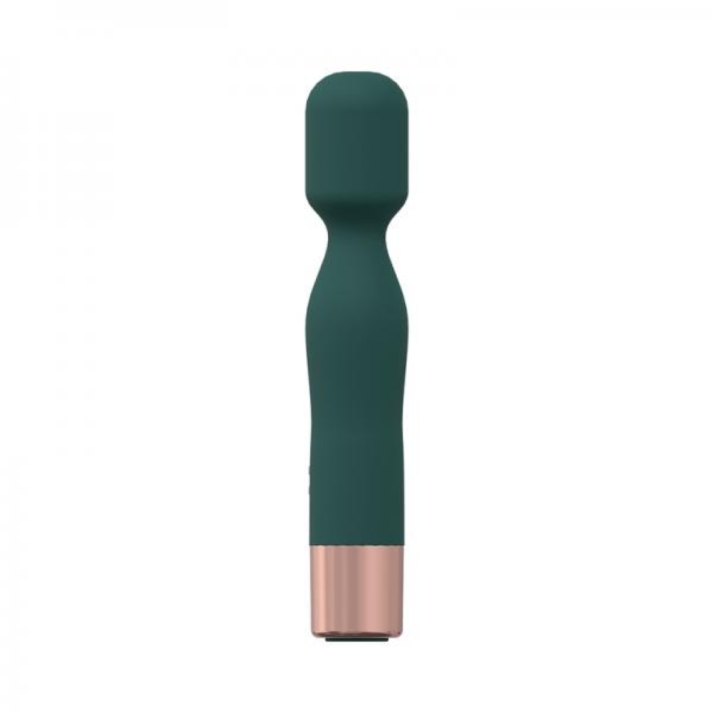 Loveline Glamour 10 Speed Mini-wand Silicone Rechargeable Waterproof Forest Green - Body Massagers