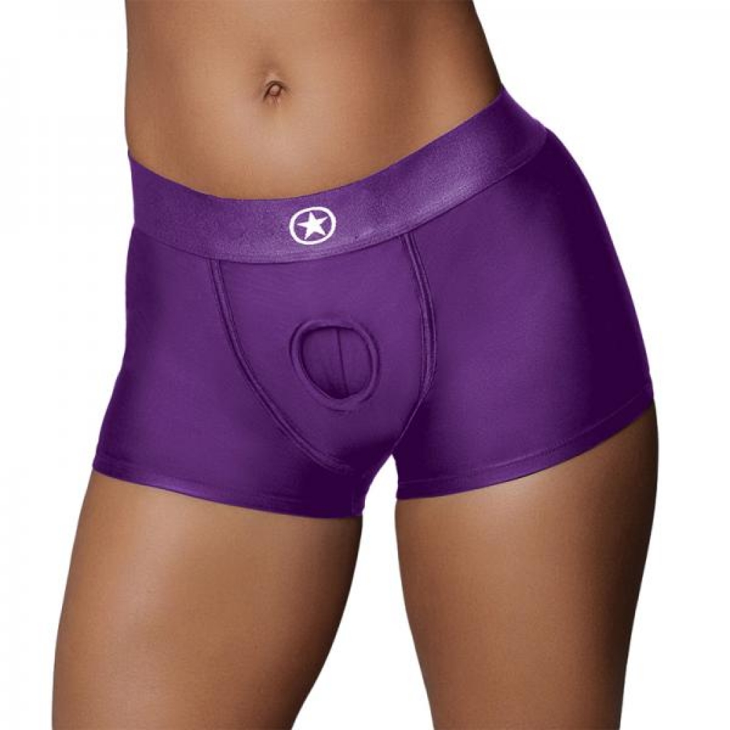 Ouch! Vibrating Strap-on Boxer Purple M/l - Harnesses